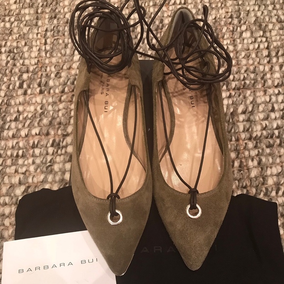 BARBARA BUI SUEDE FLATS - Picture 2 of 5